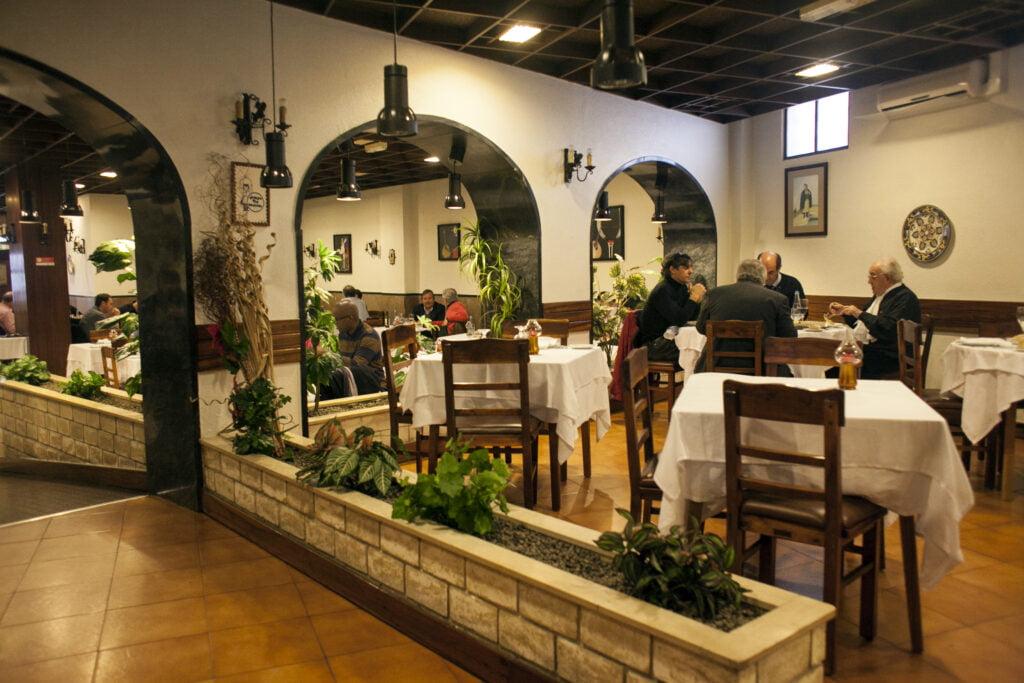 Exterior view of Taberna da Rua das Flores, a charming rustic restaurant in Lisbon.