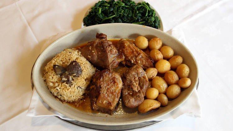 Delicious traditional dishes served at Taberna da Rua das Flores in Lisbon.