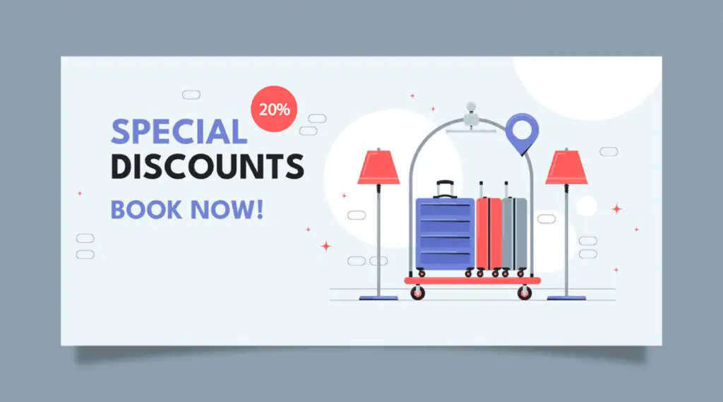 Promotional graphic for EUSafe Luggage Storage's winter offer featuring luggage, winter elements, and discount details.